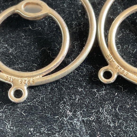 Pandora moonstone cabochon Double Hoop Earring Charms - Picture 6 of 9